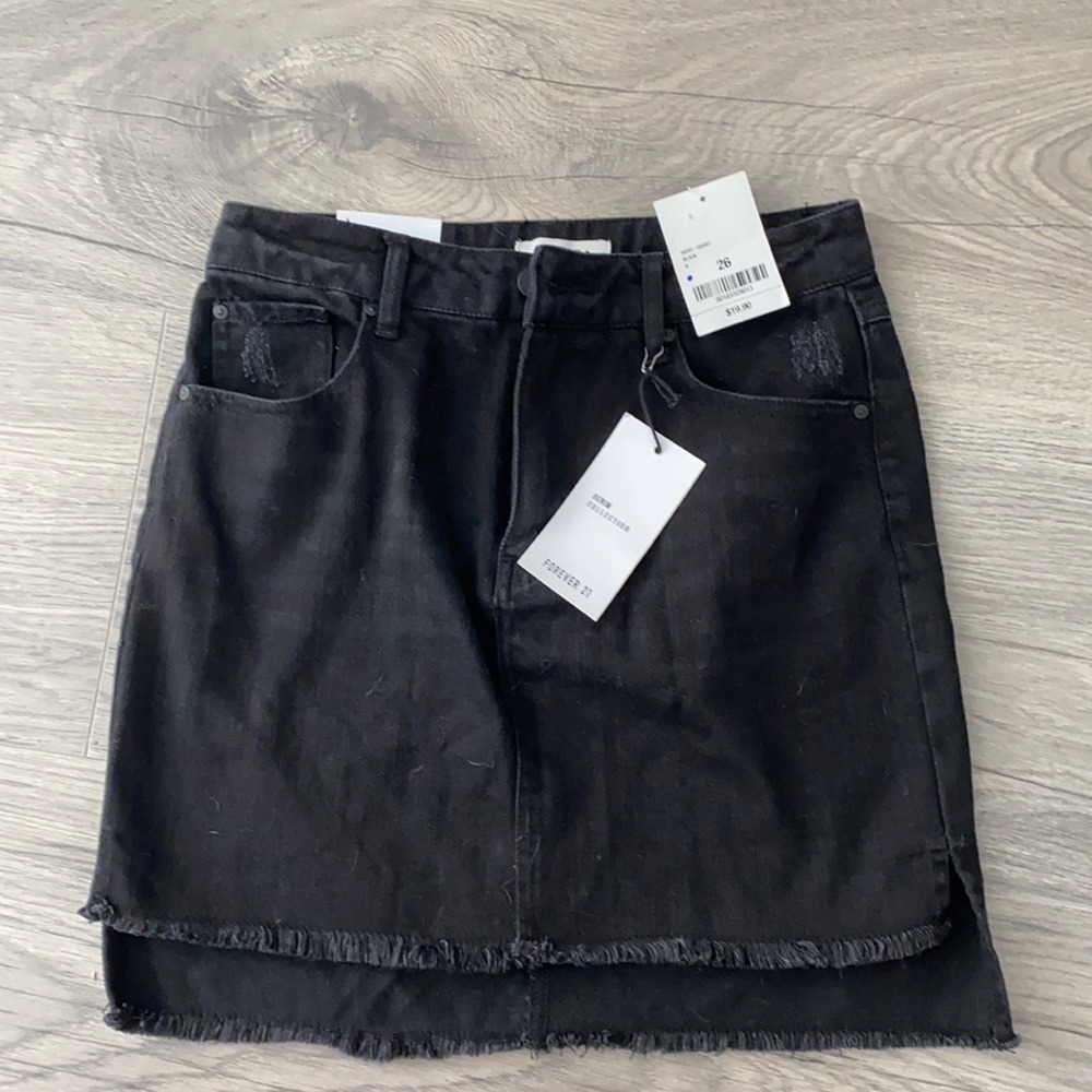 Black denim high waisted skirt size 26